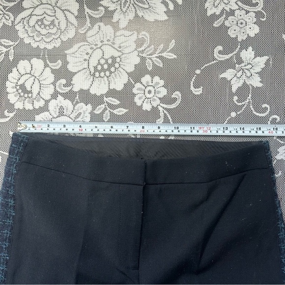 Tory Burch Tobie Tweed Boucle Tuxedo Tapered Pants size 6 Black Wool Blend - Picture 11 of 15